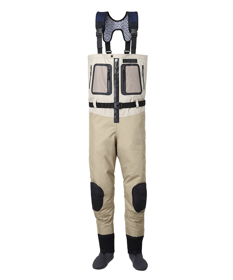 Pantalon de pêche wading étanche et respirant chaussons néoprène - TW 900  BR-S pour les clubs et collectivités